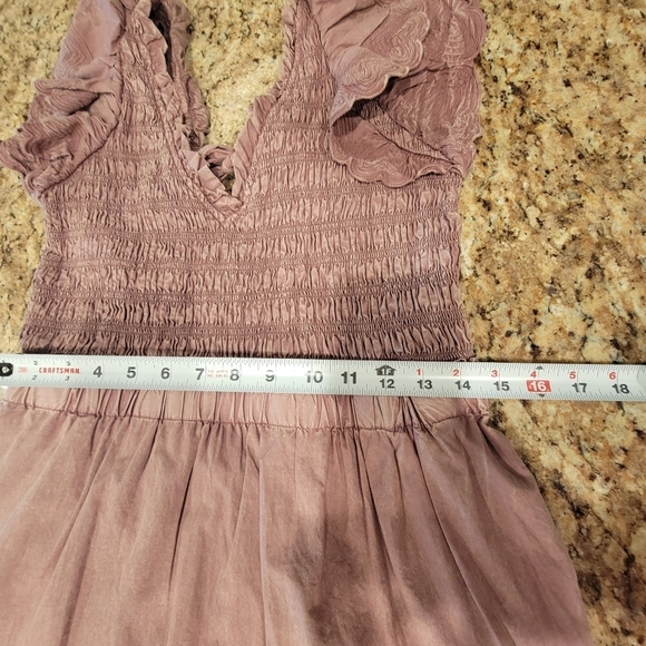 Sea New York Heidi Flutter Sleeve Tiered Dress Midi Open Back Rose Women's 10 - Picture 11 of 15